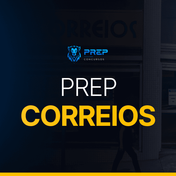 Capa do curso preparatório PREP Correios 2024