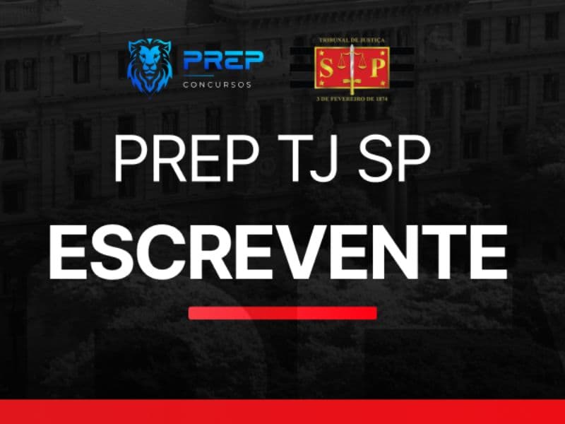 Capa do curso preparatório TJ SP Escrevente